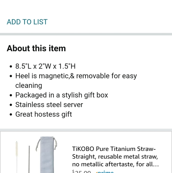 NiB Wild Eye Stainless Steel High Heel Cake Server - Picture 8 of 8